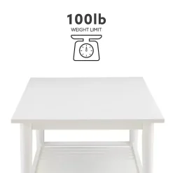 New Kirklands Home White Wood Midcentury Coffee Table