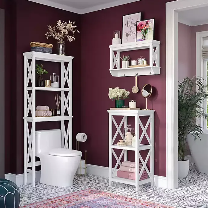 Online Kirklands Home Wood Over-Toilet 3-Tier Shelf White