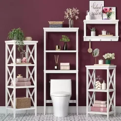 Online Kirklands Home Wood Over-Toilet 3-Tier Shelf White