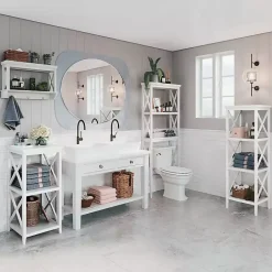 Online Kirklands Home Wood Over-Toilet 3-Tier Shelf White