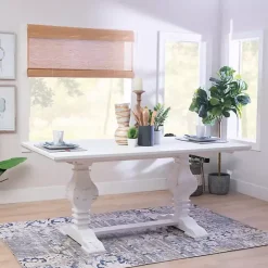 Best Kirklands Home Wood Pedestal Dining Table White