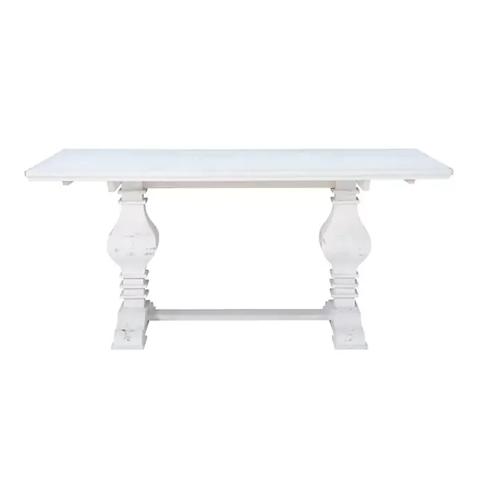 Best Kirklands Home Wood Pedestal Dining Table White
