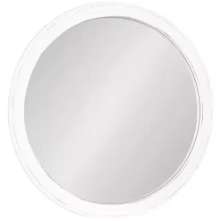 Kirklands Home Wood Round Mansel Mirror White