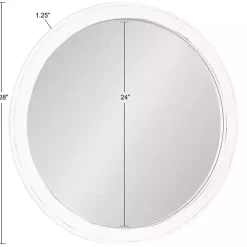 Kirklands Home Wood Round Mansel Mirror White