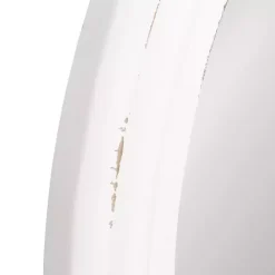Kirklands Home Wood Round Mansel Mirror White