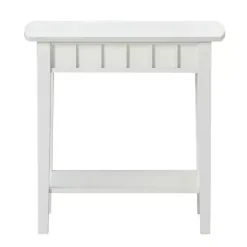 Kirklands Home Wood Slat Accent Table White
