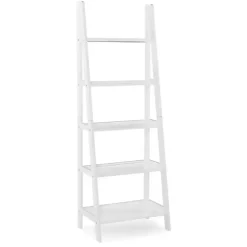 Outlet Kirklands Home Wood 5-Tier Ladder Bookshelf White