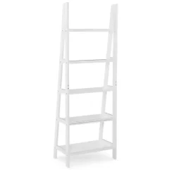 Outlet Kirklands Home Wood 5-Tier Ladder Bookshelf White