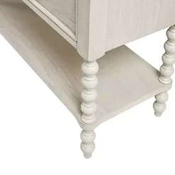 New Kirklands Home Wood Turned Legs 2-Drawer Chest White