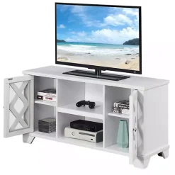 Outlet Kirklands Home Wood X Doors Media Cabinet White