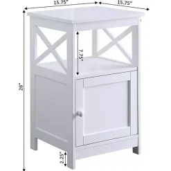 Online Kirklands Home Wood X Sides Storage Accent Table White