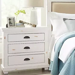 Outlet Kirklands Home Wooden Willow Nightstand White