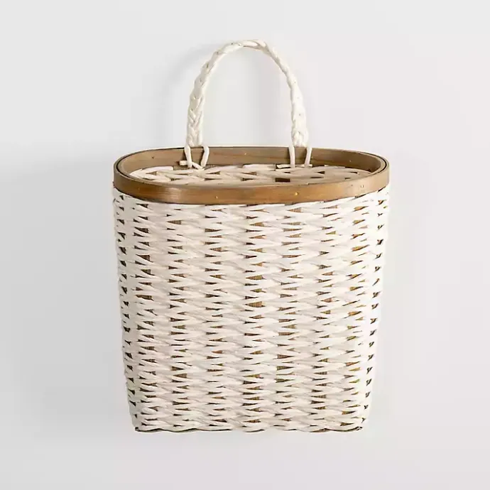 Kirklands Home Woven Wall Pocket White