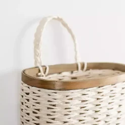 Kirklands Home Woven Wall Pocket White