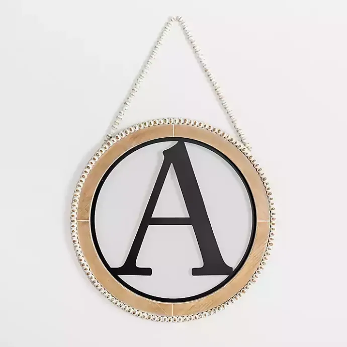 Sale Kirklands Home Whitewash Bead Trim Monogram A Plaque