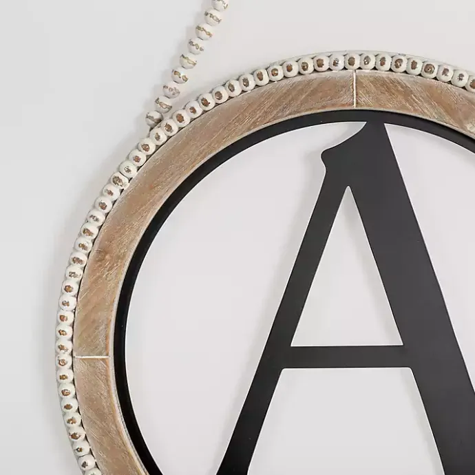 Sale Kirklands Home Whitewash Bead Trim Monogram A Plaque