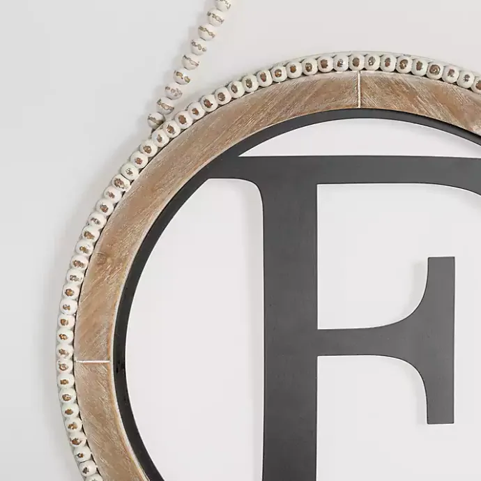 Best Kirklands Home Whitewash Bead Trim Monogram F Plaque