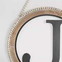 Outlet Kirklands Home Whitewash Bead Trim Monogram J Plaque