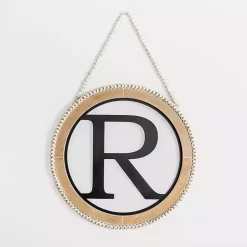 Clearance Kirklands Home Whitewash Bead Trim Monogram R Plaque