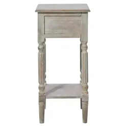 Outlet Kirklands Home Whitewash Distressed Wood Accent Table Brown