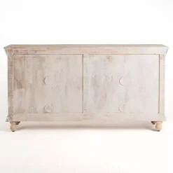Sale Kirklands Home Whitewashed Carri Glass Door Cabinet