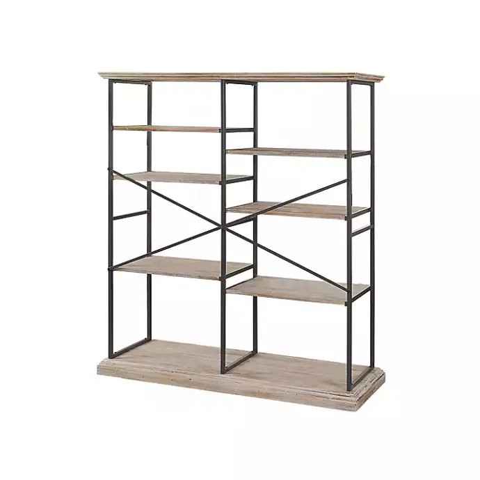 Online Kirklands Home Whitewashed Etagere Industrial Bookcase