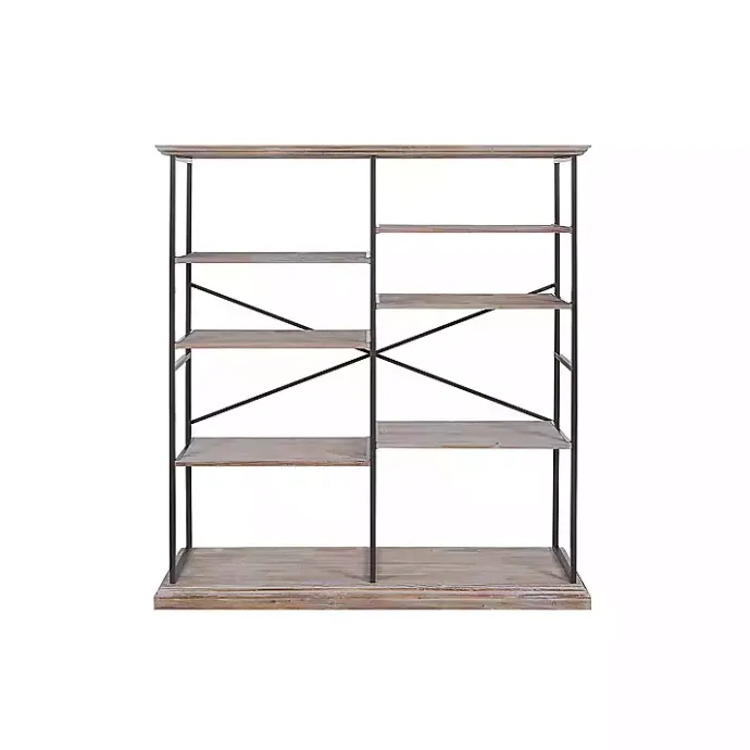 Online Kirklands Home Whitewashed Etagere Industrial Bookcase