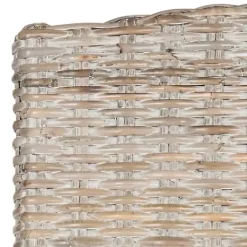 Best Kirklands Home Whitewashed Kubu Rattan Dining Chairs, Set of 2 Ivory