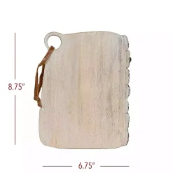Best Kirklands Home Whitewashed Live Edge Wooden Cutting Board