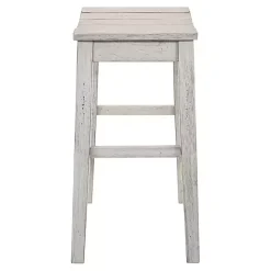 Clearance Kirklands Home washed Saddle Seat Counter Stools, Set of 2 White