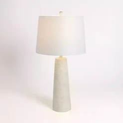 Discount Kirklands Home washed Textured Taper Table Lamp White