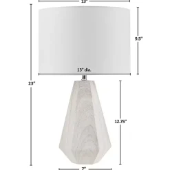 Online Kirklands Home washed Wood Flynn Table Lamp White