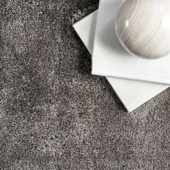 Clearance Kirklands Home Whitlow Charcoal Shag Washable Area Rug, 8x10 Gray