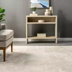 Best Kirklands Home Whitlow Cream Shag Washable Area Rug, 5x8 Ivory