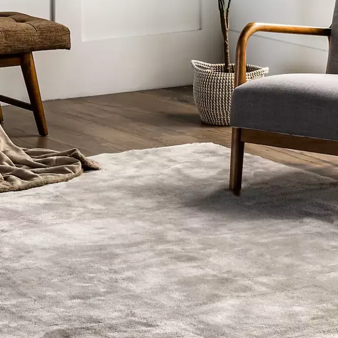 Kirklands Home Whitlow Shag Washable Area Rug, 6x9 Gray