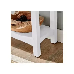 Clearance Kirklands Home Willis Wooden Lower Shelf Bench White