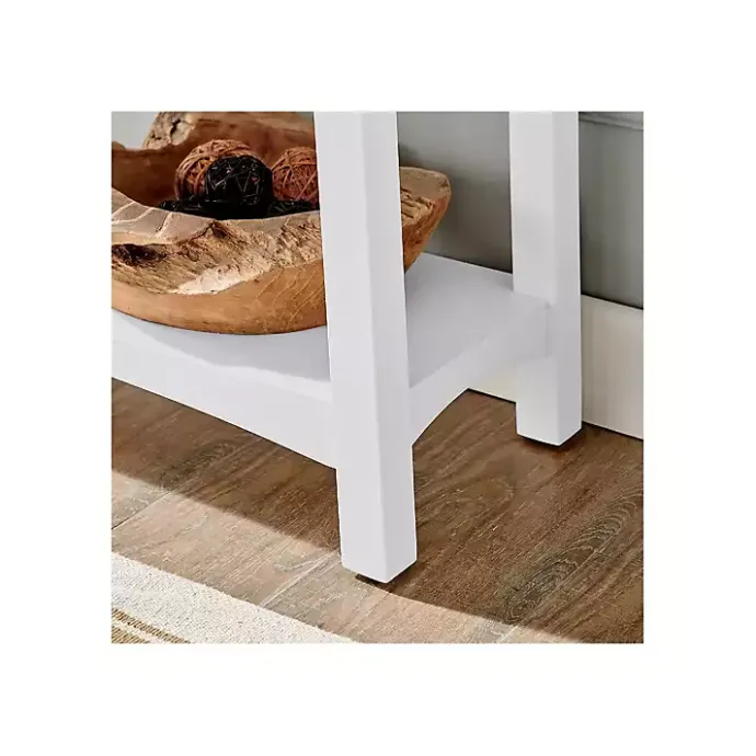 Clearance Kirklands Home Willis Wooden Lower Shelf Bench White