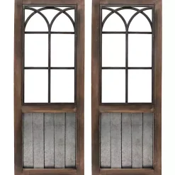 Clearance Kirklands Home Willow Farms Window Plaque, Set of 2 Brown