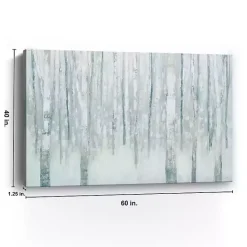 Clearance Kirklands Home Winter Blue Birch Canvas Art Print, 60x40 in.