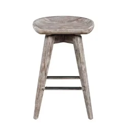Online Kirklands Home Wirebrushed Barnwood Swivel Counter Stool