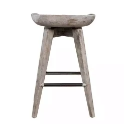 Online Kirklands Home Wirebrushed Barnwood Swivel Counter Stool
