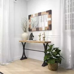 Online Kirklands Home Wood & Metal Trestle Base Console Table