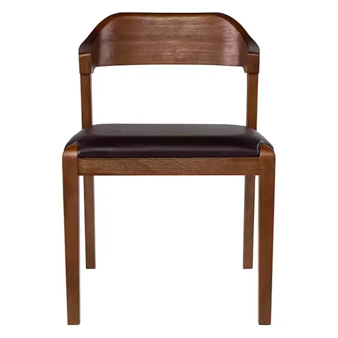 Online Kirklands Home Wood and Faux Leather Dining Chair Black