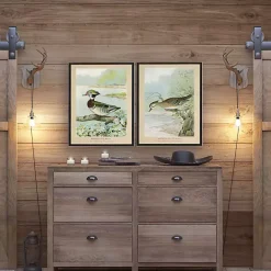Clearance Kirklands Home Wood Duck Duo Framed Art Prints, Set of 2