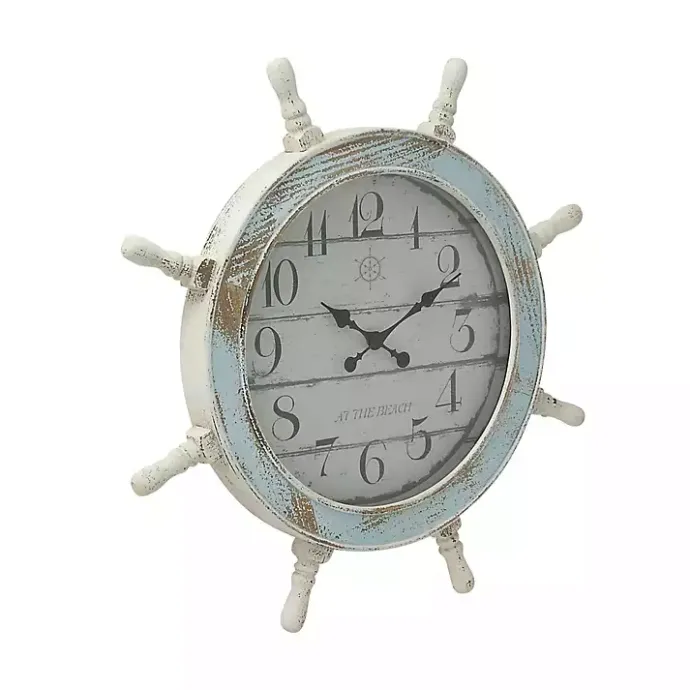 Discount Kirklands Home Wood Ship Wheel Wall Clock