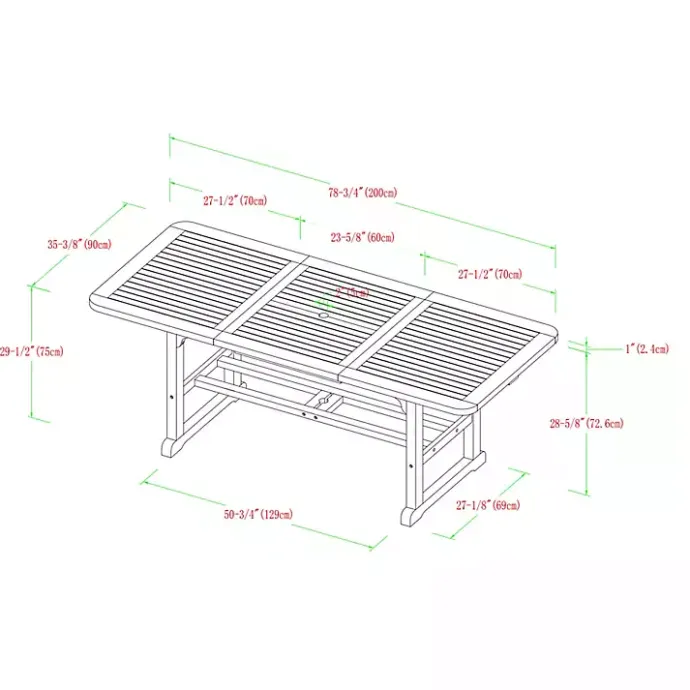 Hot Kirklands Home Wood Slat Back 4-pc. Outdoor Dining Set Tan