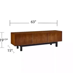 Sale Kirklands Home Wooden 3-Door Media Cabinet Brown