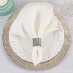 Kirklands Home Woven Minty 4-pc. Napkin Ring Set