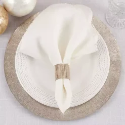 Best Kirklands Home Woven Neutral 4-pc. Napkin Ring Set Tan