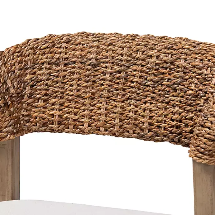 Discount Kirklands Home Woven Rattan Modern Bohemian Dining Chair White